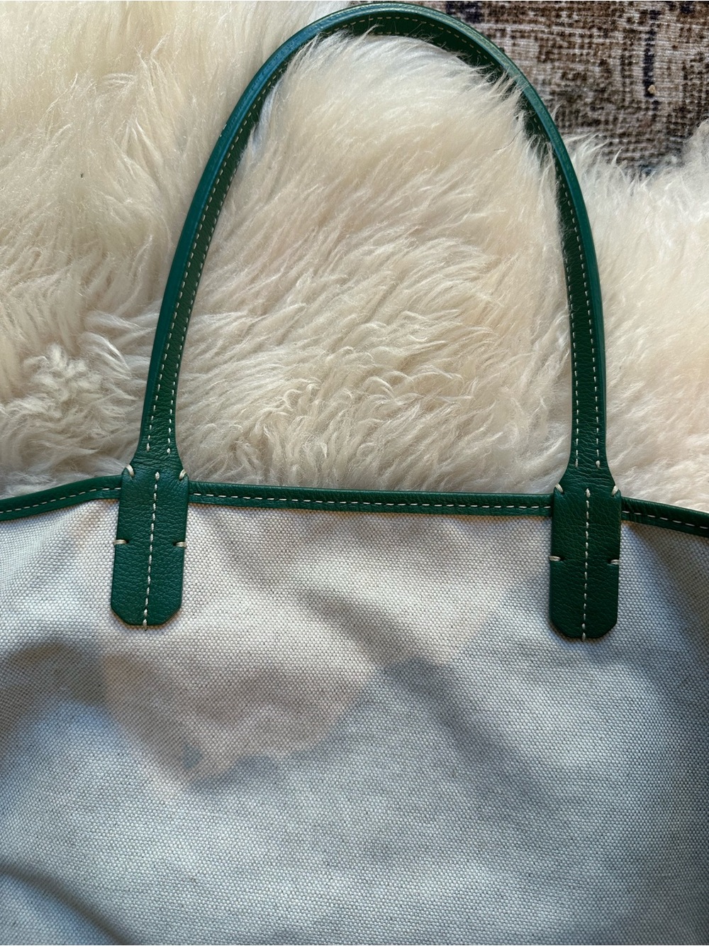 Goyard Green Large St. Louis Tote Bag Goyardine - Picture 8 of 12